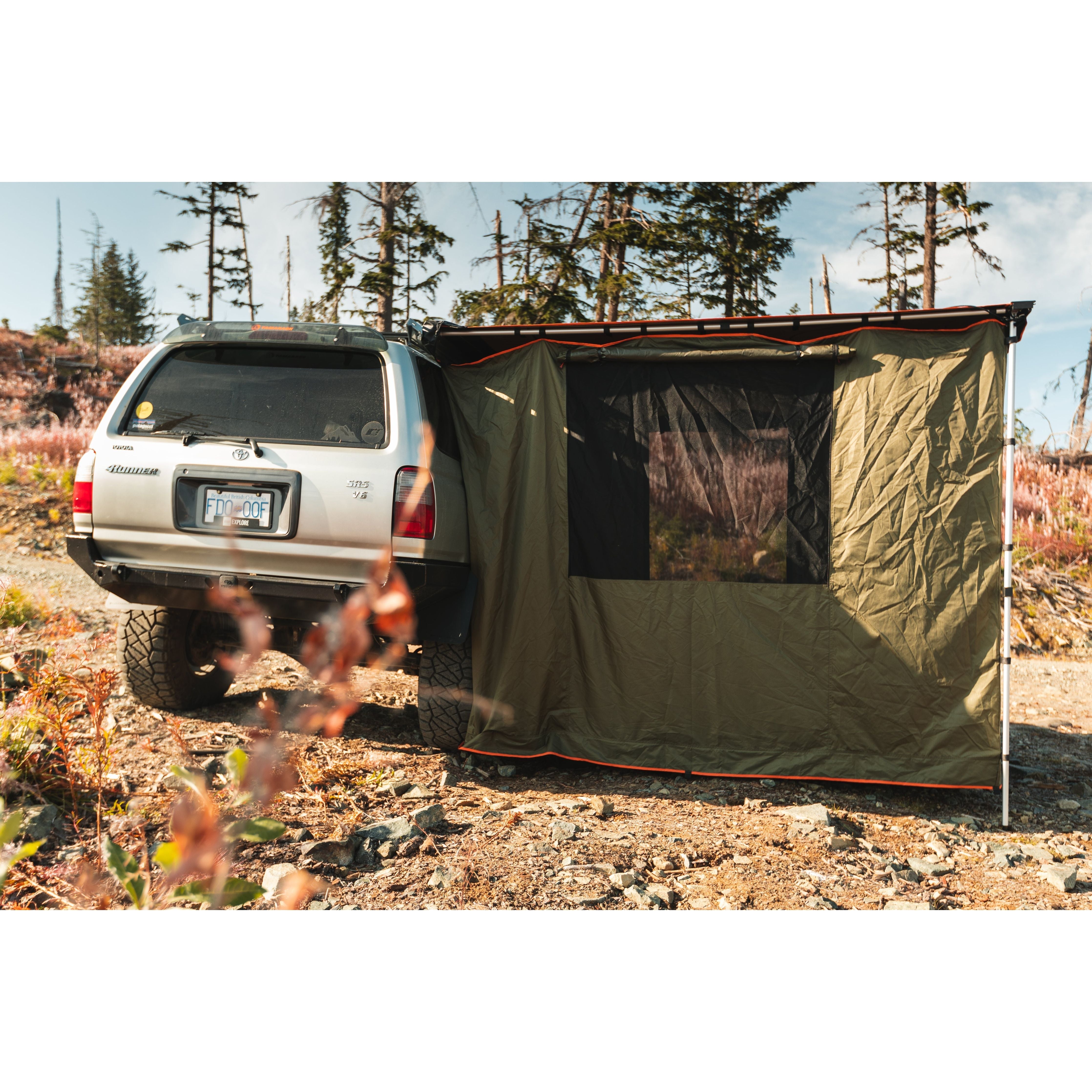 Rooftop Awning Room attached to roof rails of a Toyota 4Runner