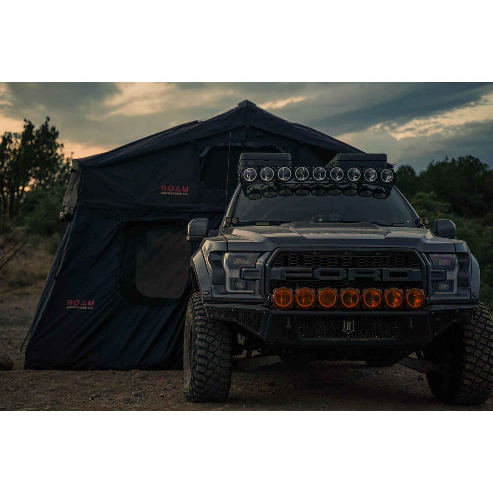 Vagabond XL Rooftop Tent shown on a Ford Raptor