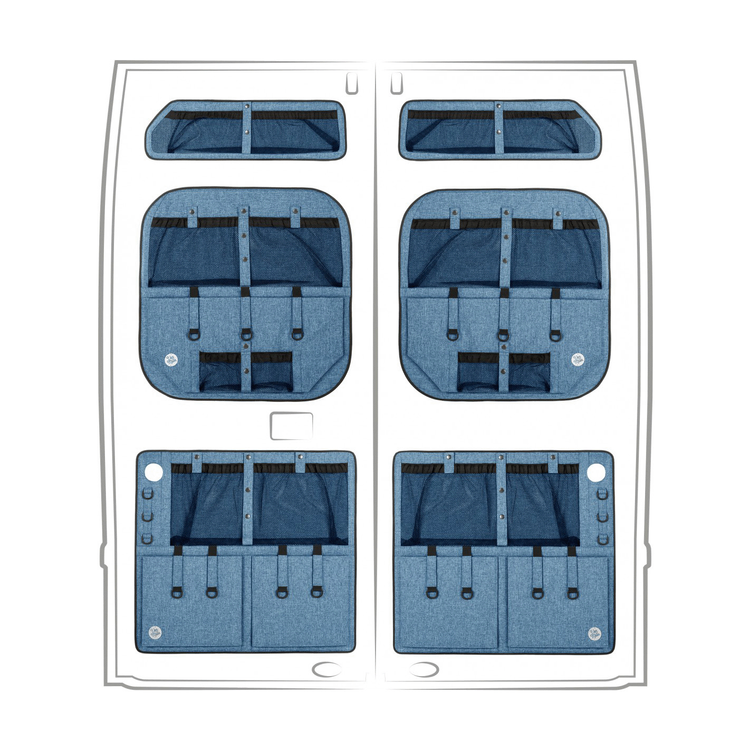 Rover Vans Ram ProMaster Moon Organizer Door Storage Full Set