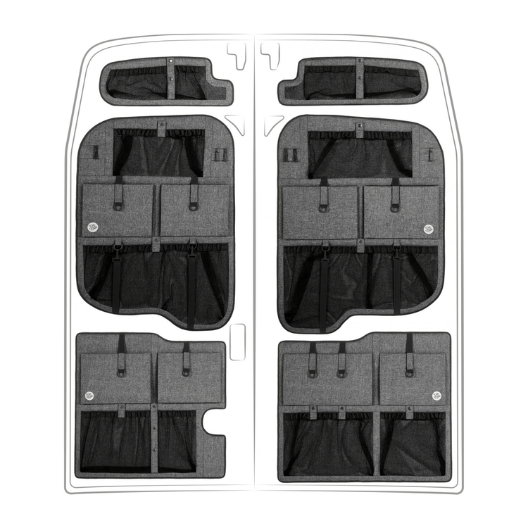 Ford Transit High Roof Moon Organizer Door Storage Full Set