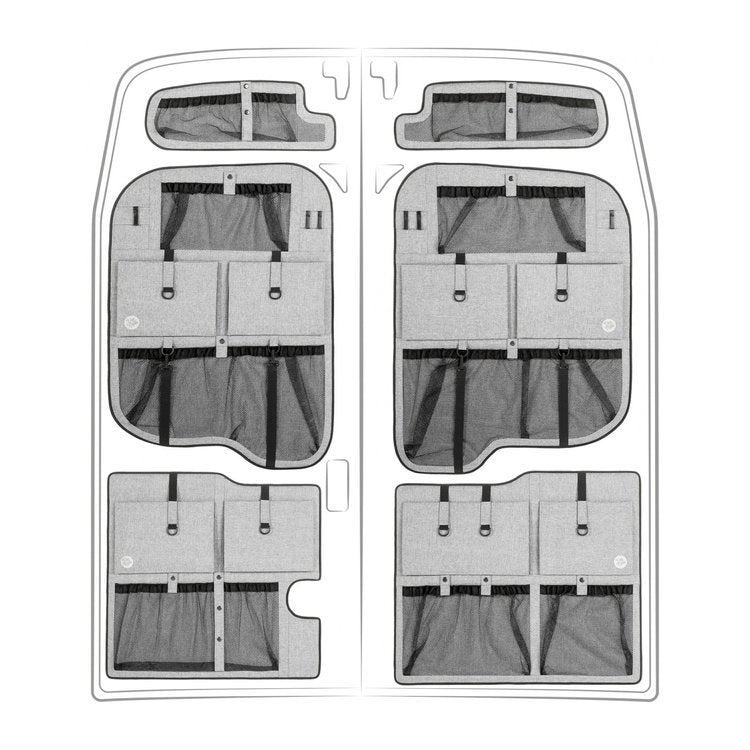 Ford Transit High Roof Moon Organizer Door Storage Full Set