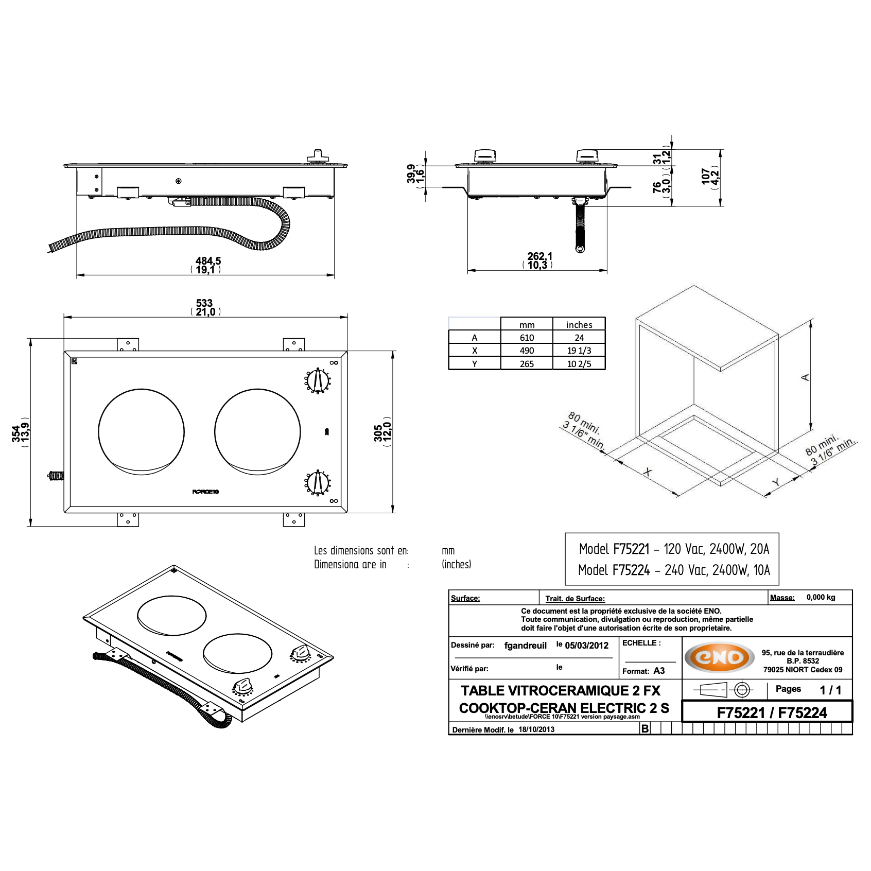 Force10 Infinite 2 Ceramic Glass Electric Cooktop