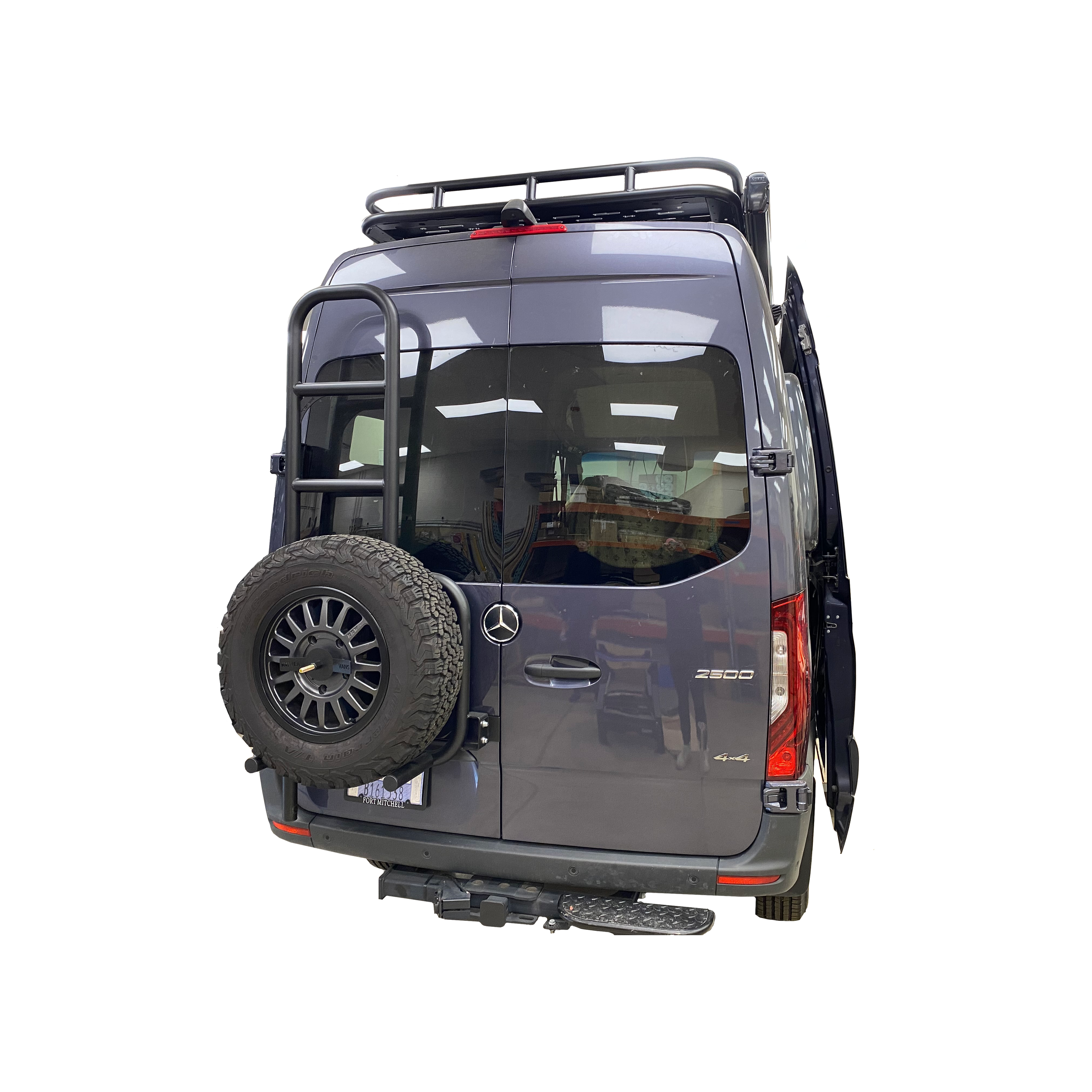 Rover Vans Tire Carrier & Ladder Combo