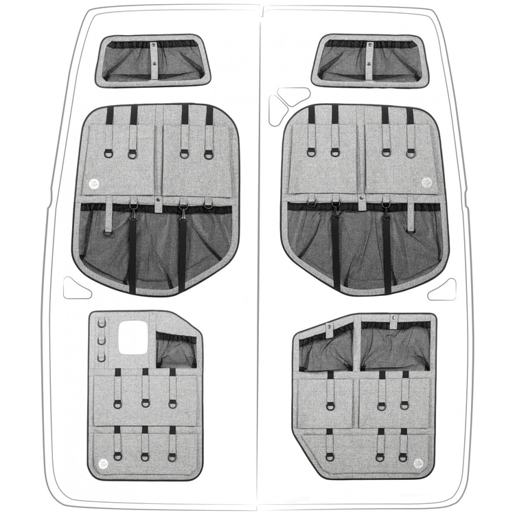 Mercedes Sprinter (2019+) Moon Organizer Door Storage Full Set