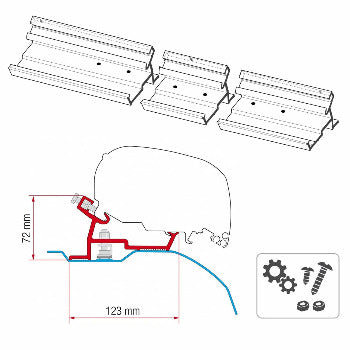 Fiamma F80S RV Awning Adapter for Ram Promaster (159"EXT)